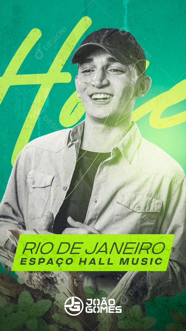 Flyer Shows João Gomes Rio De Janeiro Espaço Hall Music Social Media PSD Editável