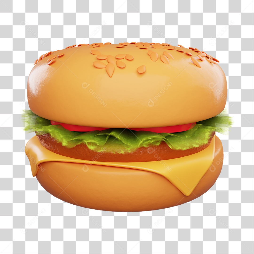 Hamburger Lanche PNG Transparente