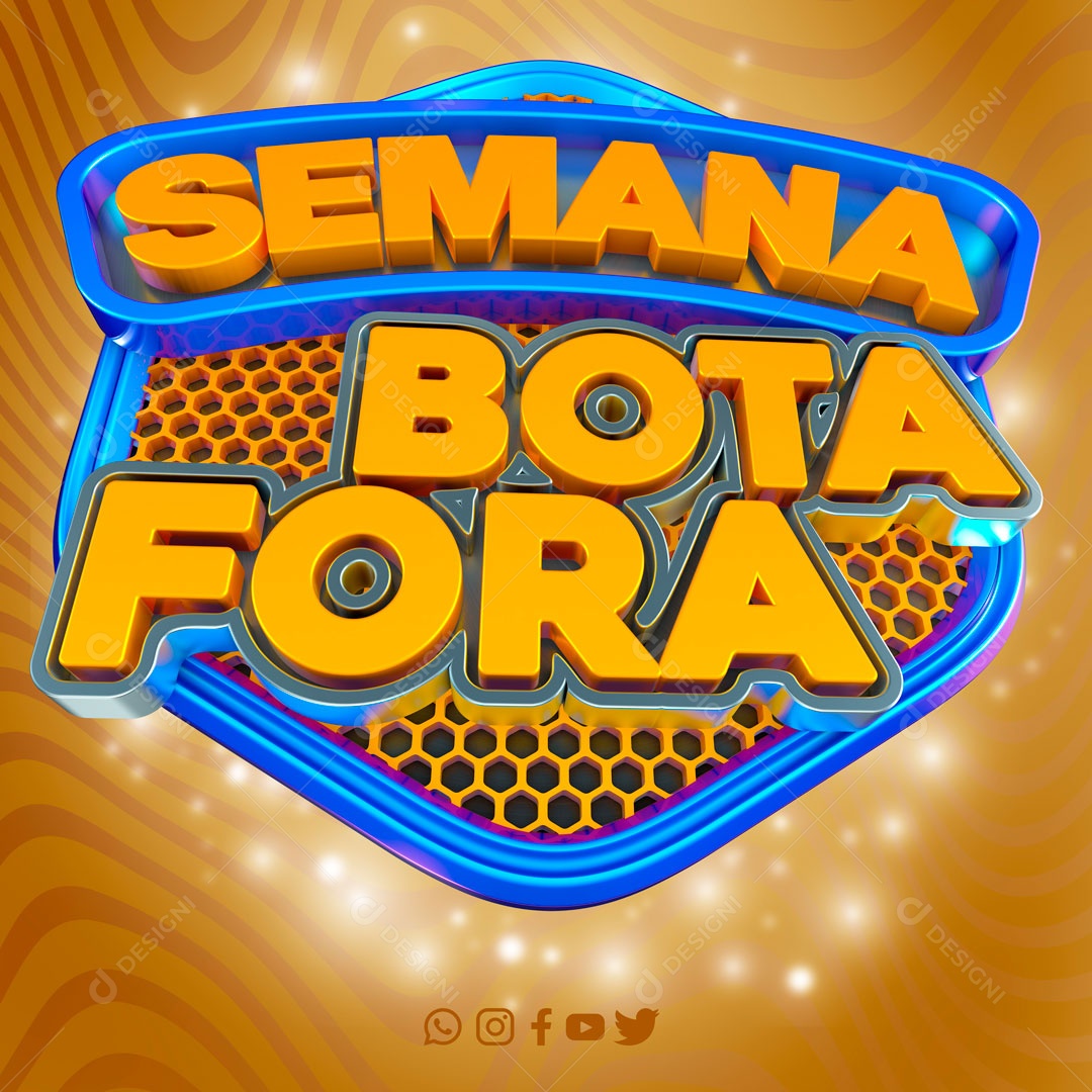 Selo 3D Para Composição Semana Bota Fora PNG Transparente