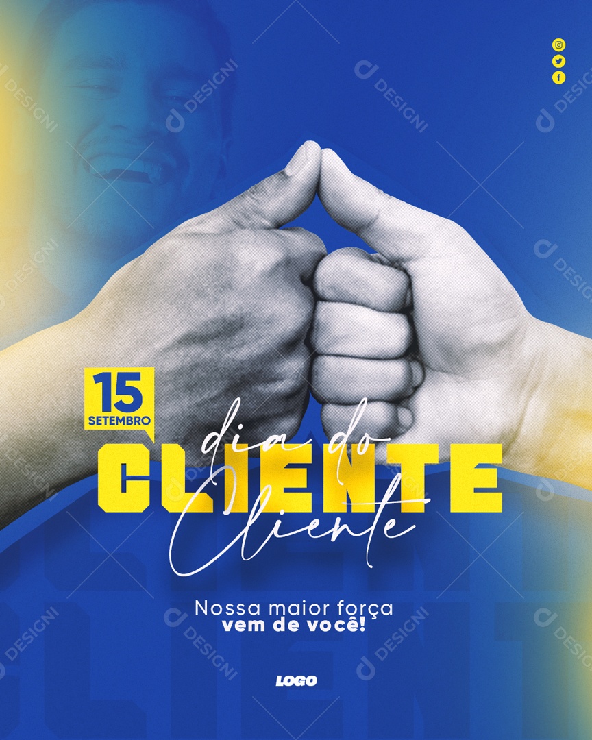Dia Do Cliente 15 de Setembro Data Comemorativa Social Media PSD Editável