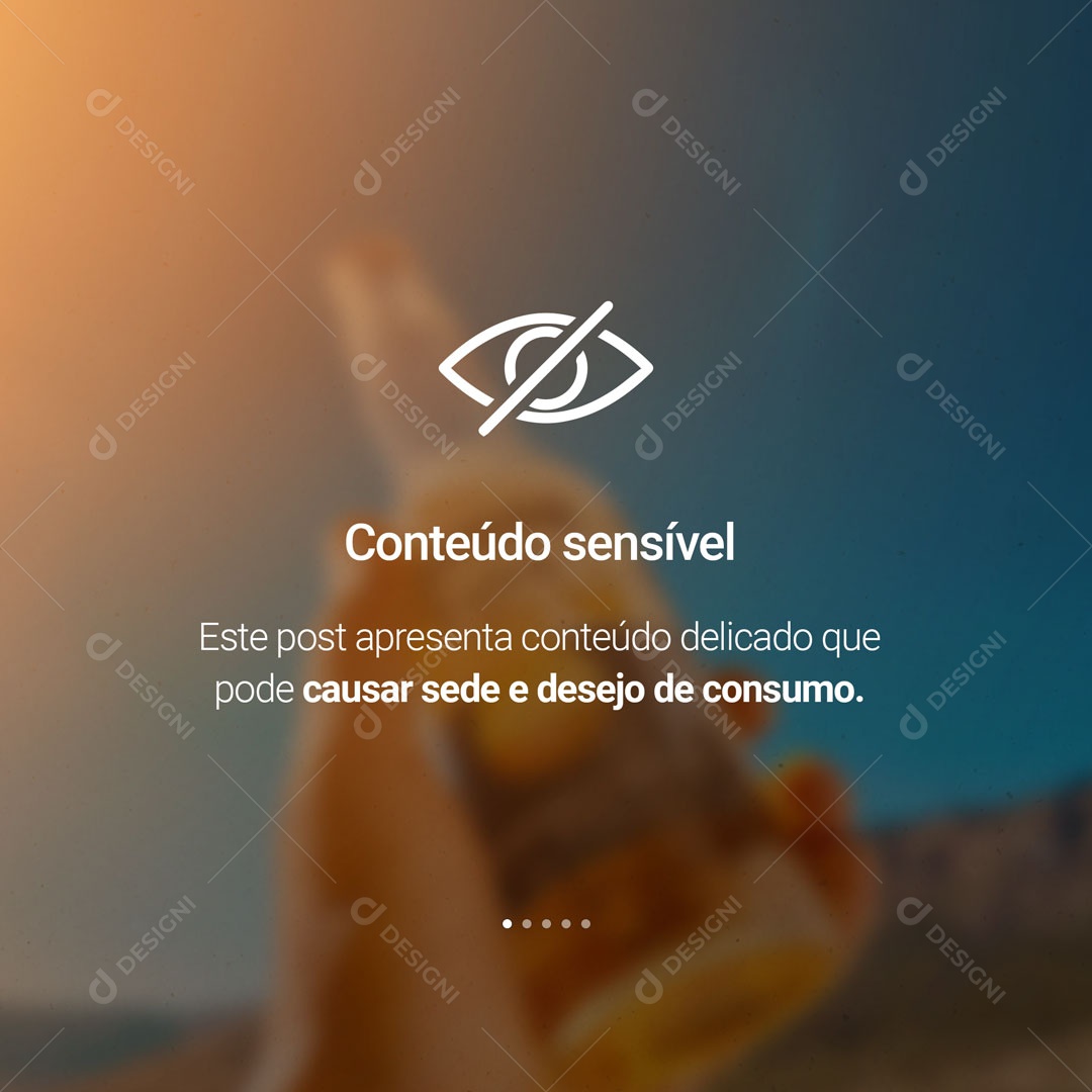 Post Bebidas Cerveja Conteúdo Sensível Social Media PSD Editável