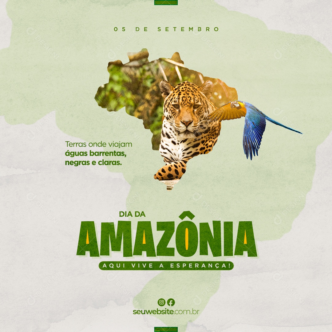 Dia Da Amazônia Dia 5 De Setembro Data Comemorativa Social Media PSD Editável