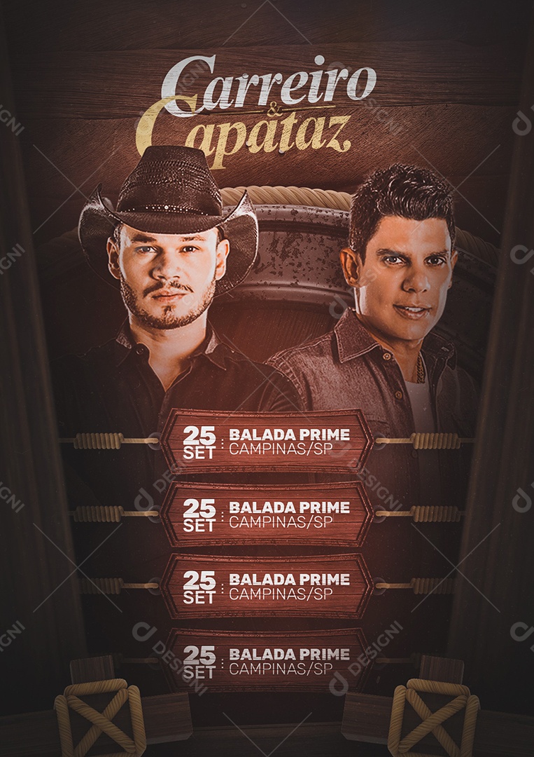 Balada Prime  Carreiro e Capataz Flyer Social Media PSD Editável