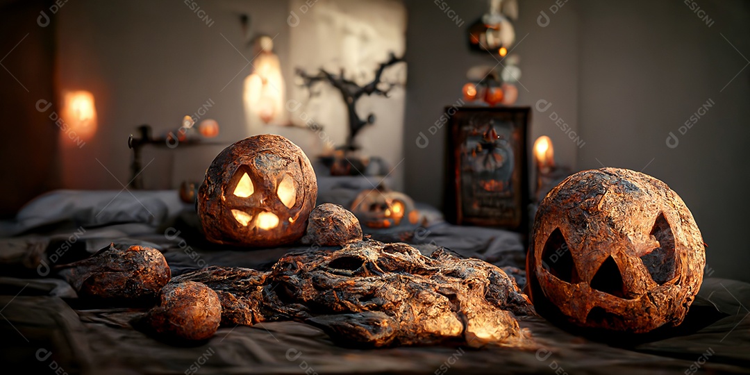 Assustadora decoração de halloween