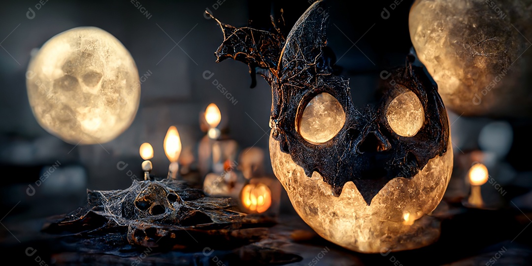 Assustadora decoração de halloween