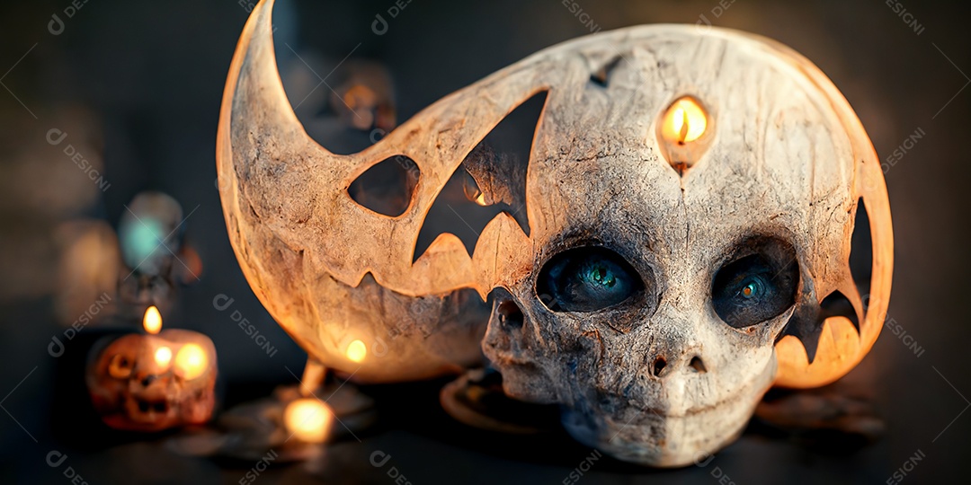 Assustadora decoração de halloween