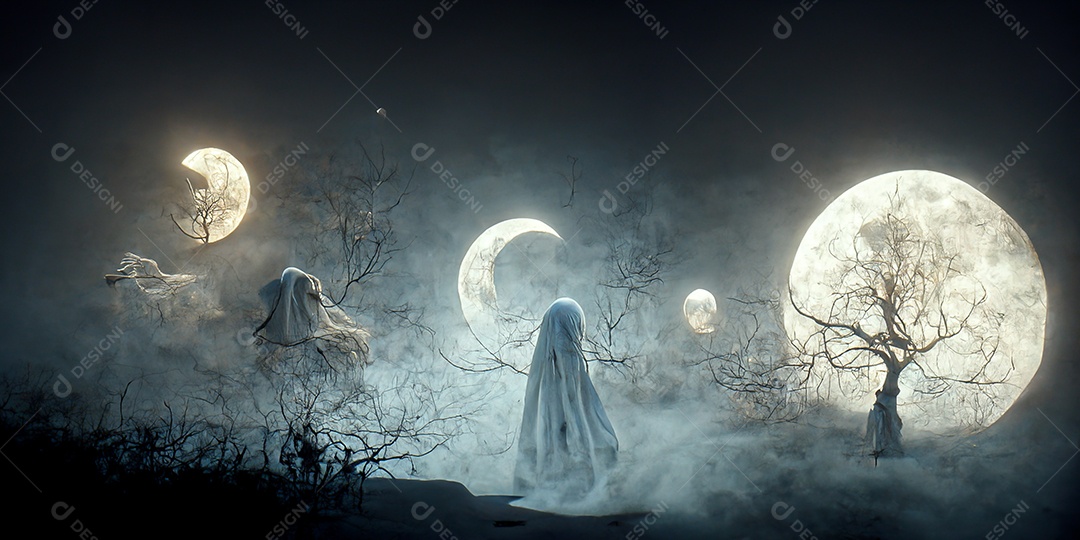 Cenário de Halloween