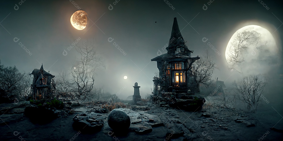 Cenário de Halloween