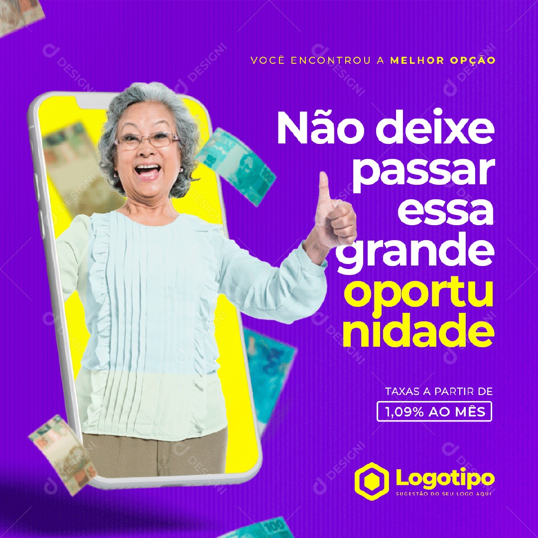 Social Media Empréstimo Consignado PSD Editável