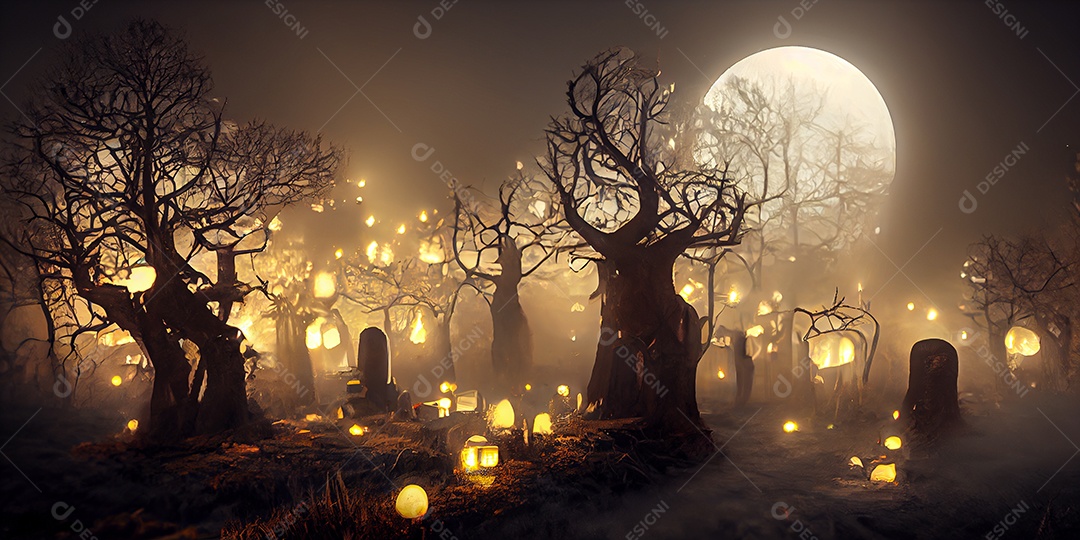 Cenário de Halloween