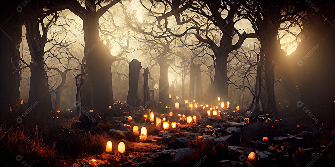 Cenário de Halloween