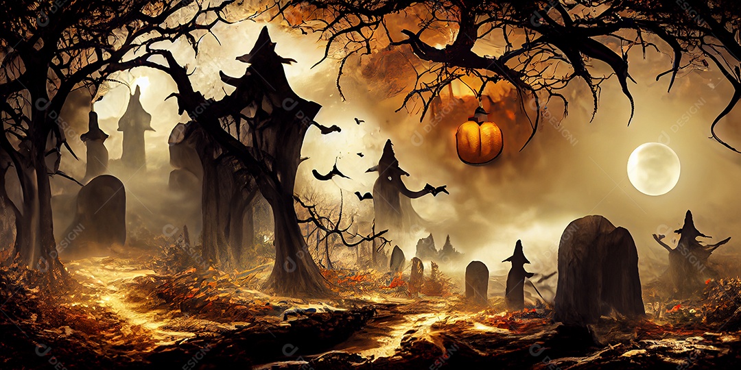 Cenário de Halloween