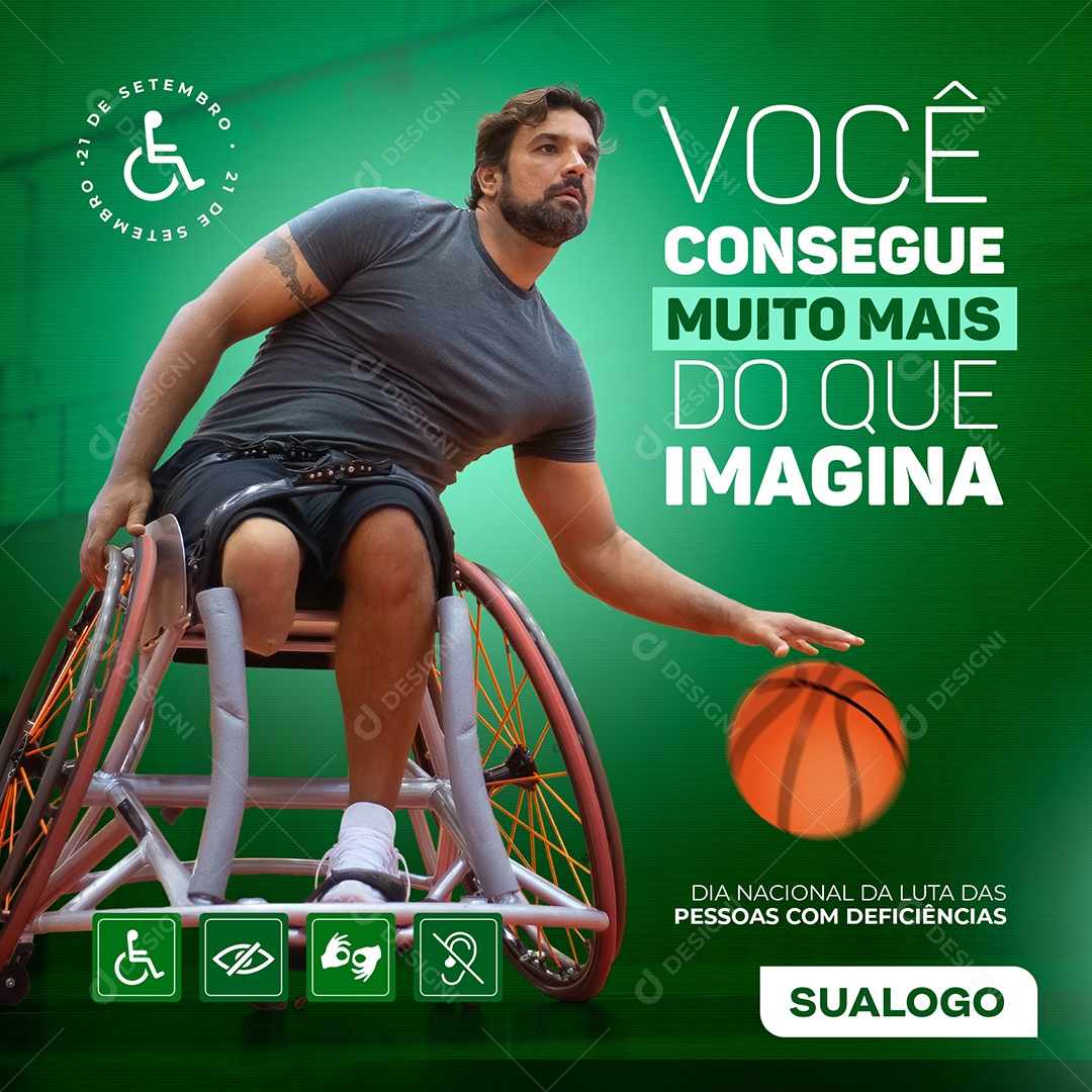 Social Media Você Consegue Muito Mais do Que Imagina PSD Editável