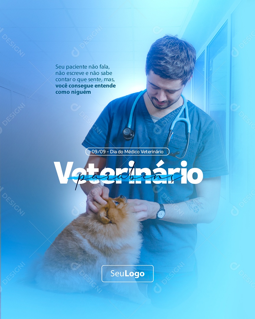 Você consegue entender como ninguém Dia do Médico Veterinário Social Media PSD Editável