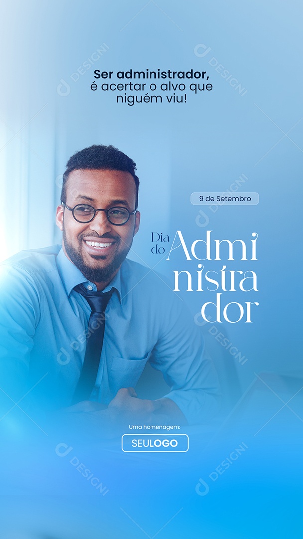 Story Ser Administrador é acertar o alvo Dia Do Administrador Social Media PSD Editável