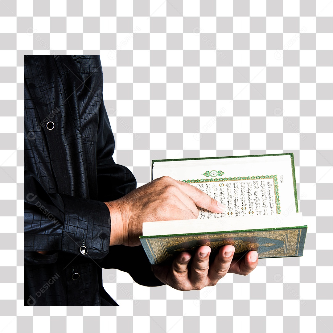 Mão de Homem Segurando Livro PNG Transparente