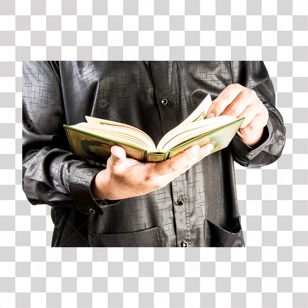 Mão de Homem Segurando Livro PNG Transparente