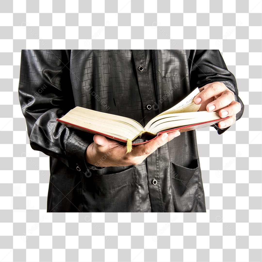 Mão de Homem Segurando Livro PNG Transparente