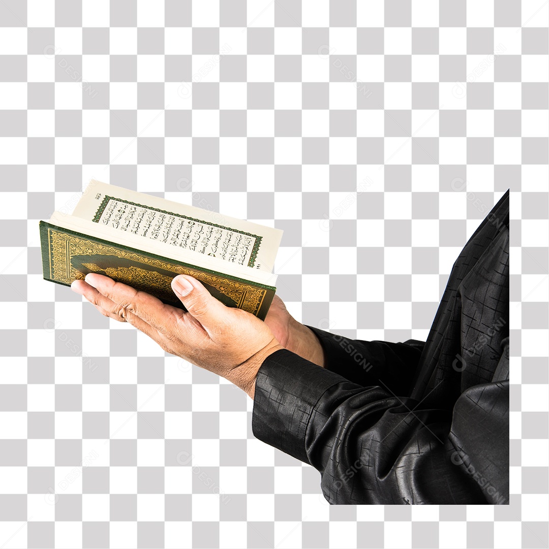 Mão de Homem Segurando Livro PNG Transparente