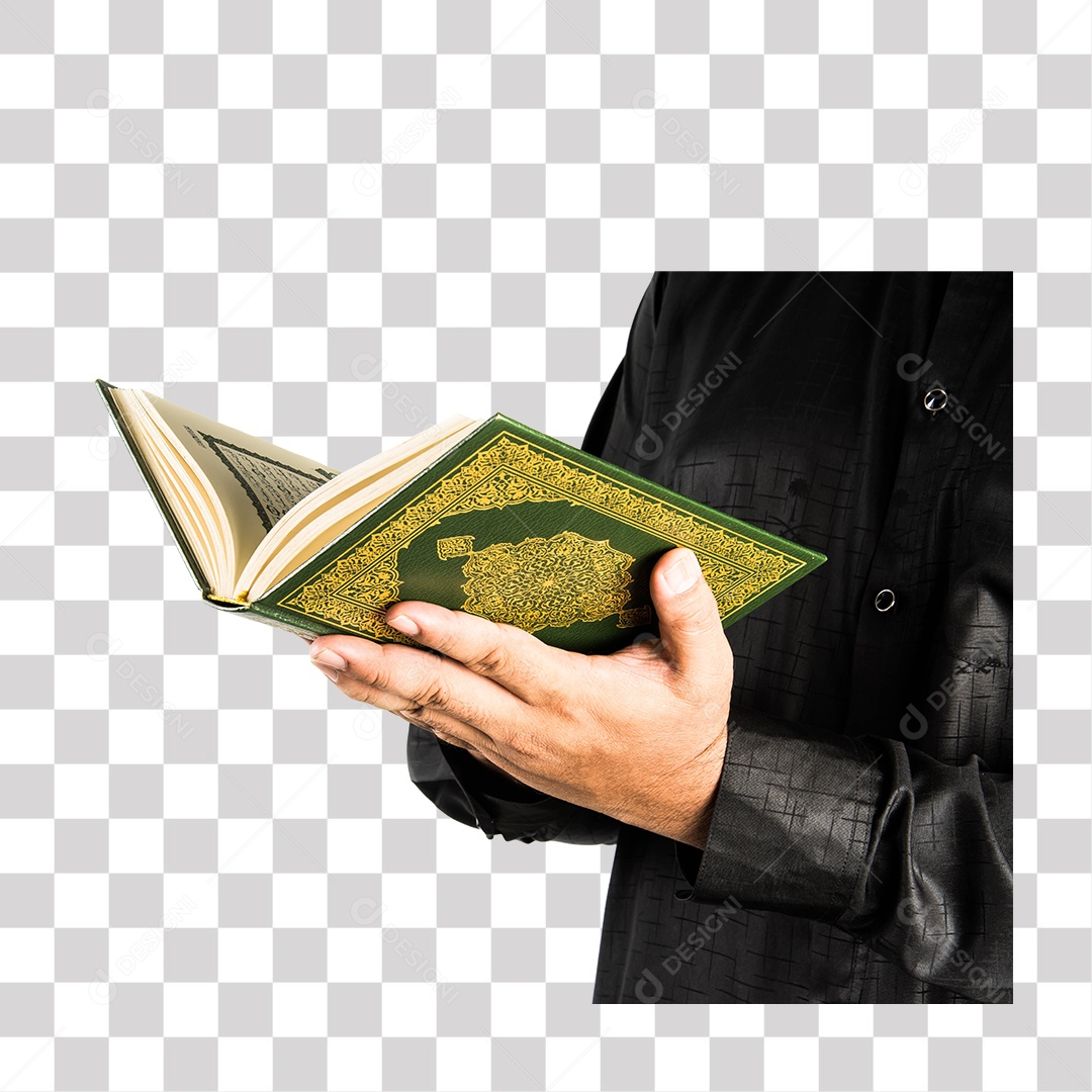 Mão de Homem Segurando Livro PNG Transparente