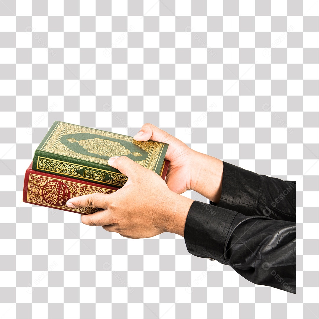 Mão de Homem Segurando Livro PNG Transparente