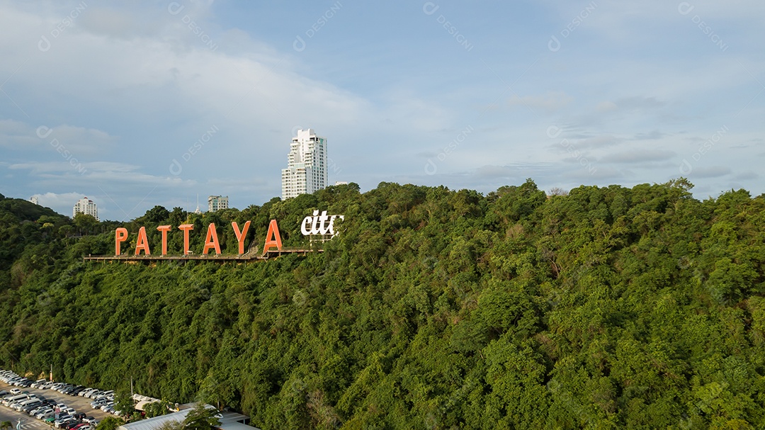 Vista aérea de Pattaya, Tailândia.