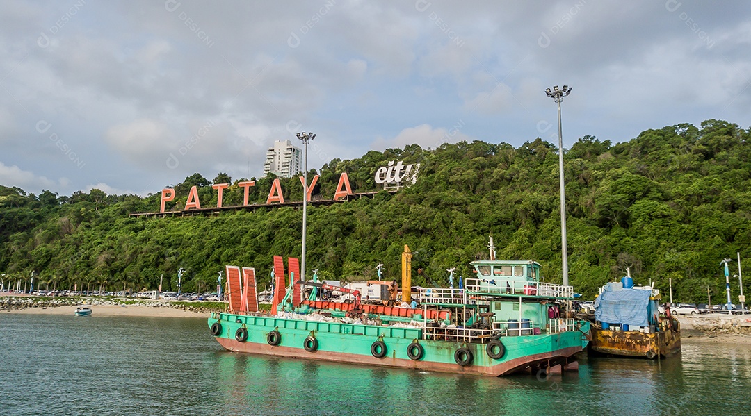 Vista aérea de Pattaya, Tailândia.