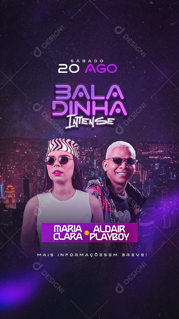 Flyer Agenda Da Semana Baladinha Intense Social Media PSD Editável