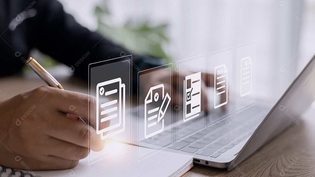 Ideias de local de trabalho sem papel, assinatura eletrônica, assinatura eletrônica, documento