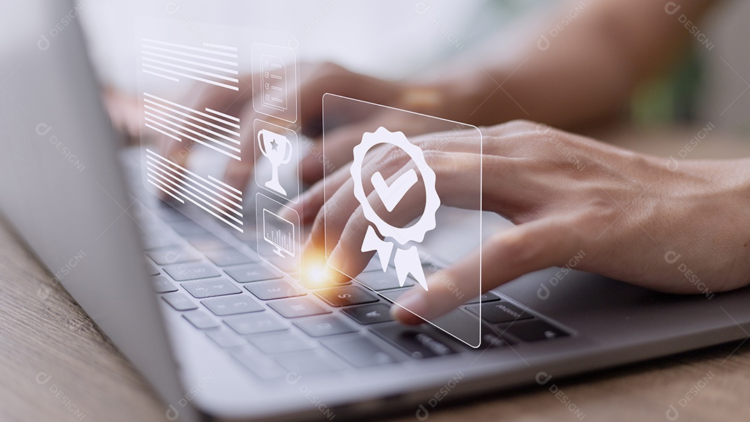 Uma empresária operando com a garantia de qualidade, garantia