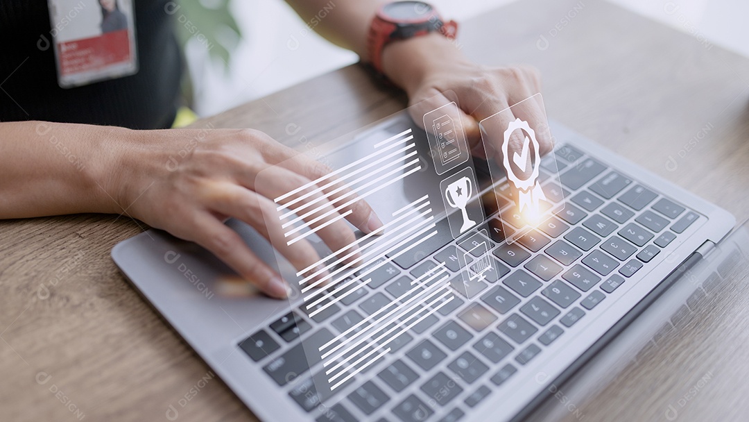 Uma empresária operando com a garantia de qualidade, garantia