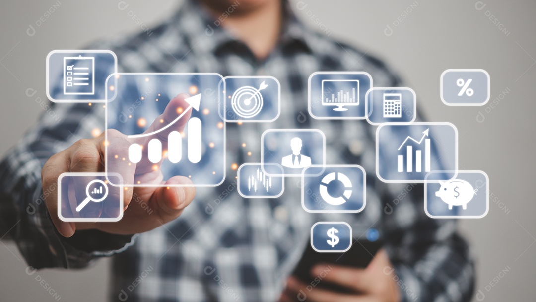 Negócios finanças pagamento tecnologia digital comércio online conceito bancário.