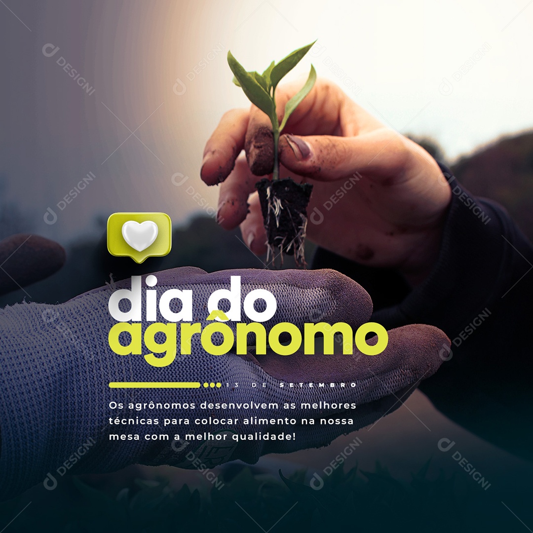 Os Agrônomos desenvolvem as melhores Técnicas Dia do Agrônomo Social Media PSD Editável