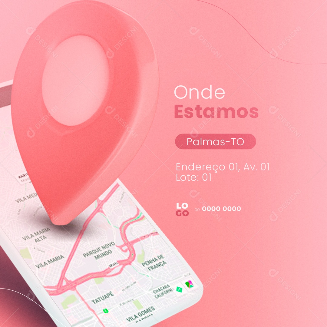 Clínica de Estética Botox Localização Social Media PSD Editável