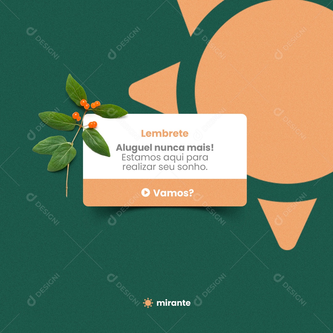 Social Media Lembrete Imobiliária PSD Editável