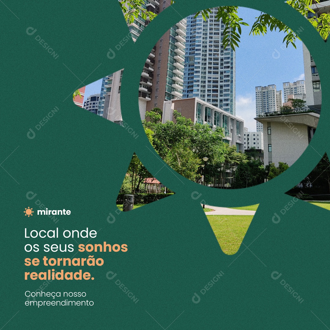 Social Media Condomínio Local Onde Seus Sonhos se Tornarão Realidade PSD Editável