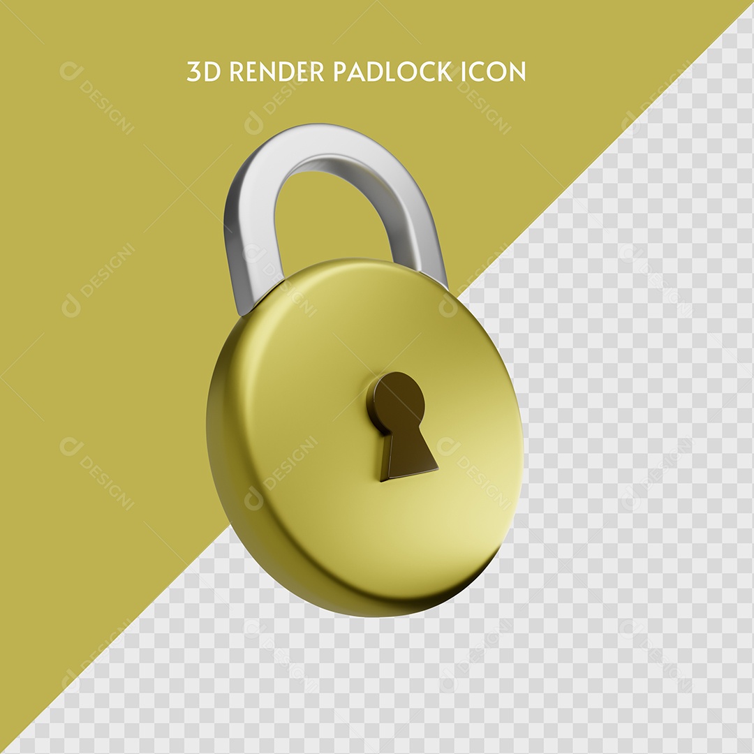 Ícone 3D Cadeado PSD