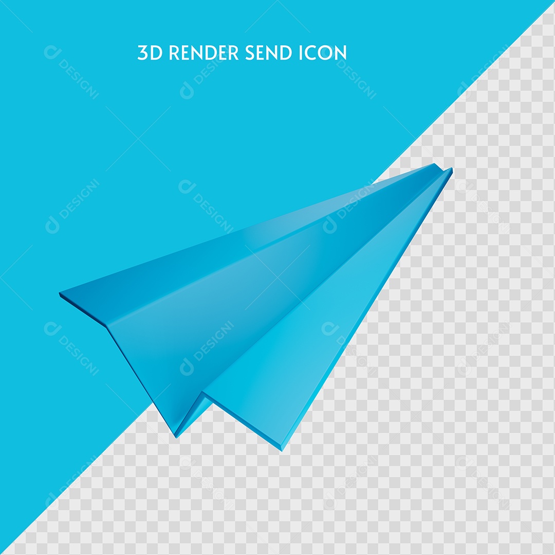 Ícone 3D Avião de Papel PSD