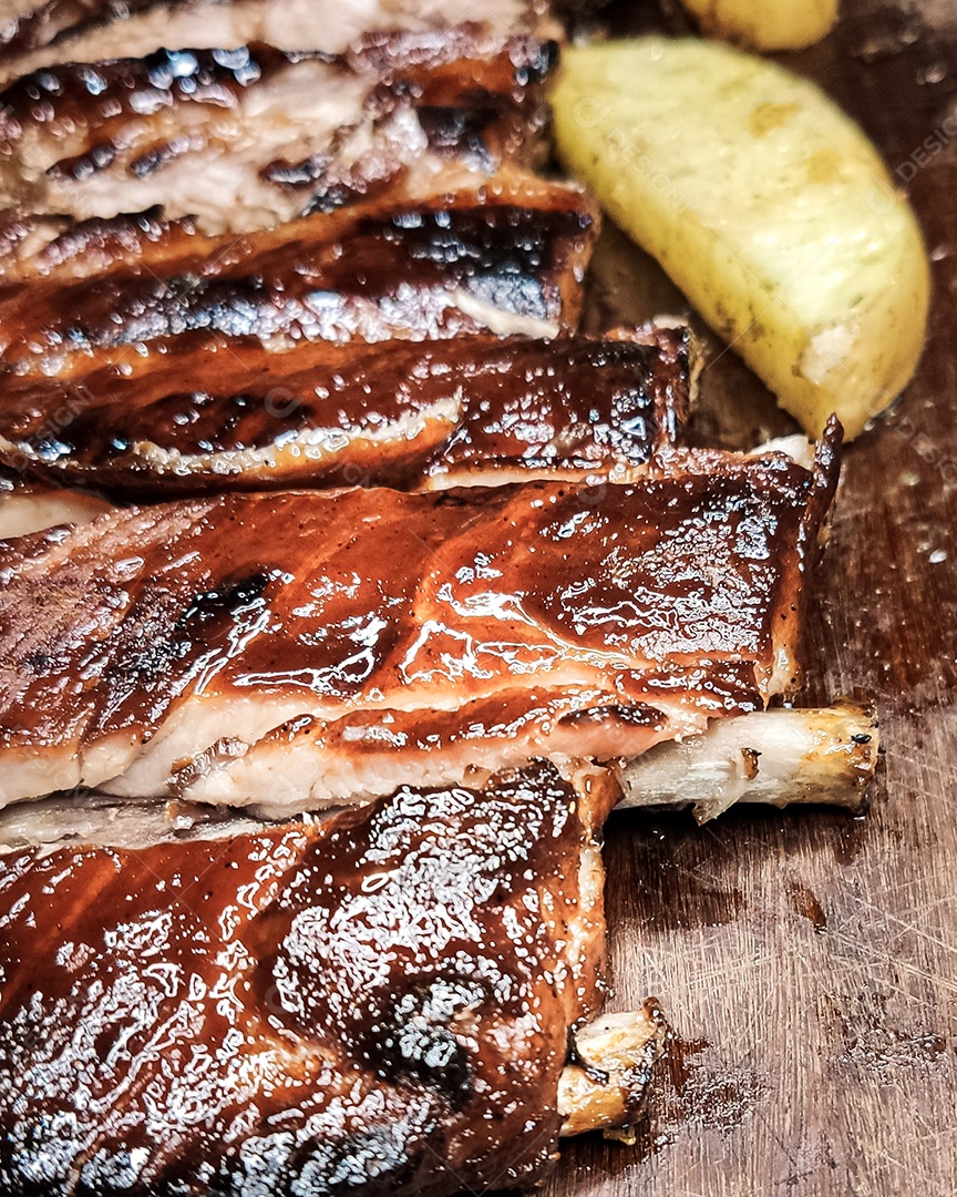 Carne assada grelhada churrascaria