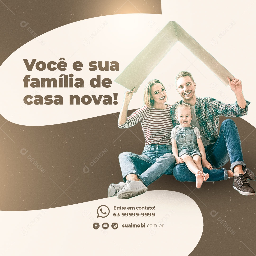 Social Media Imobiliária Financiamento PSD Editável