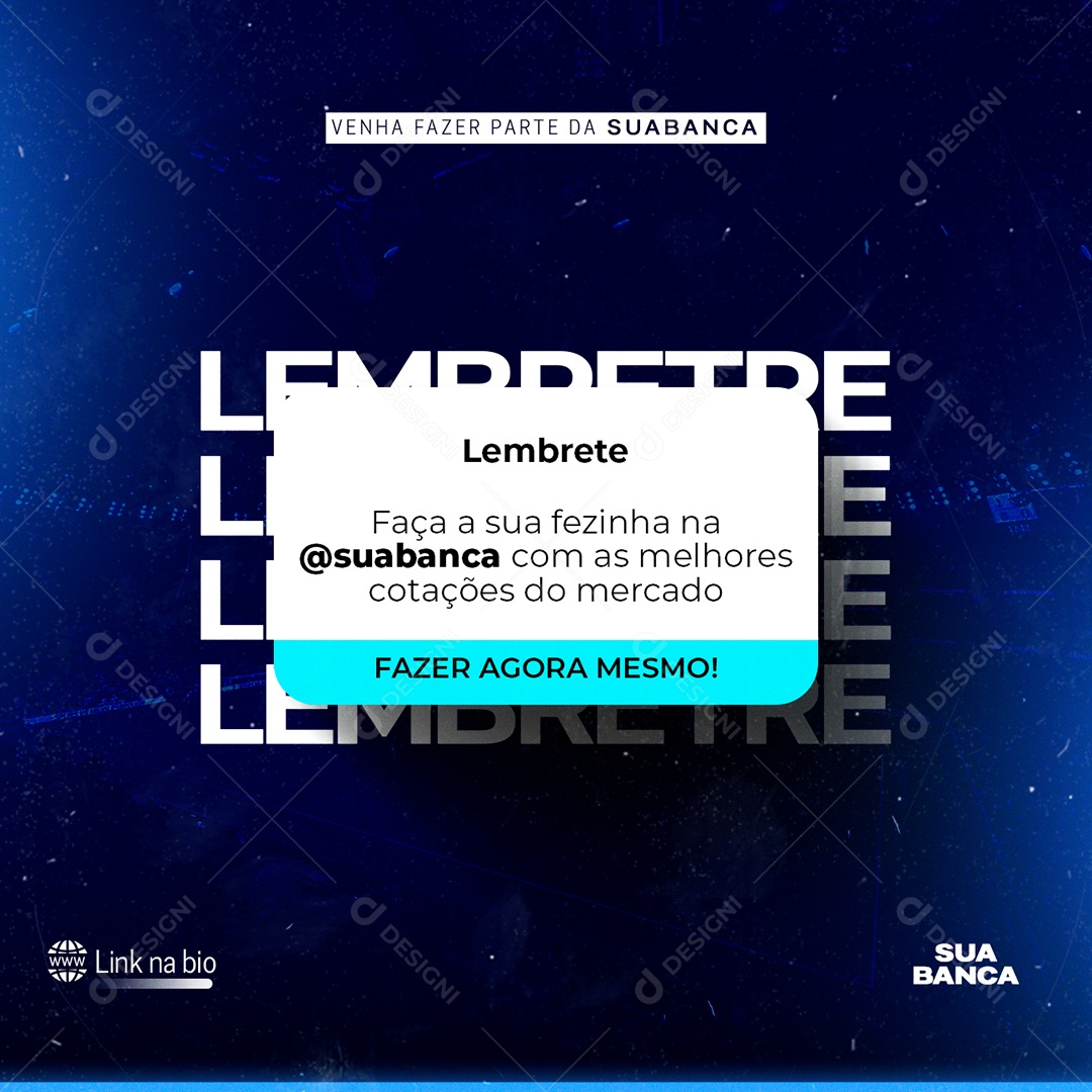 Faça a sua Fezinha na Casa de Apostas Social Media PSD Editável