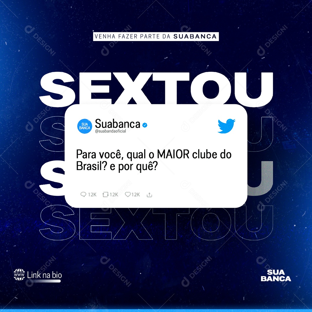 Para você qual o Maior Club do Brasil e por quê Casa de Apostas Social Media PSD Editável
