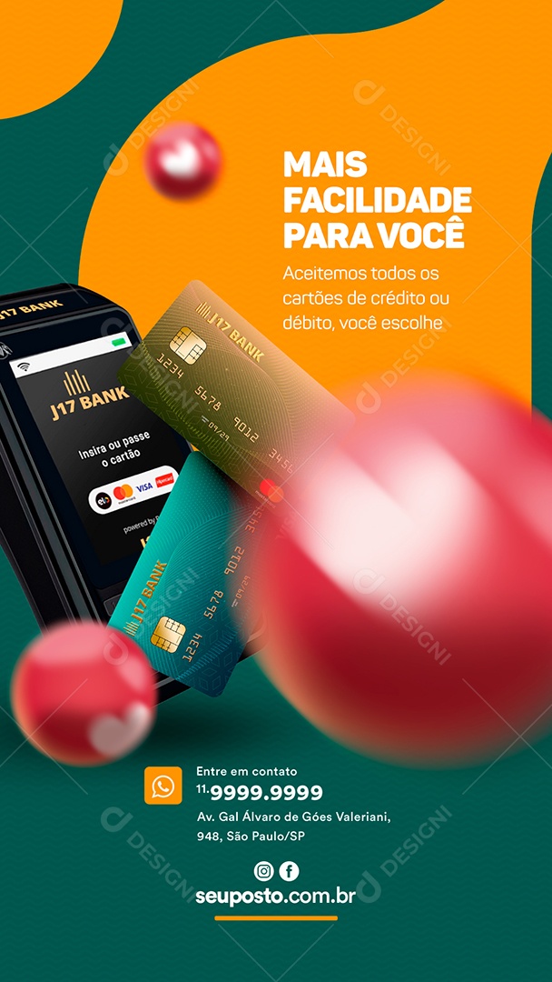 Story Mais facilidade para você Posto de Combustível Social Media PSD Editável