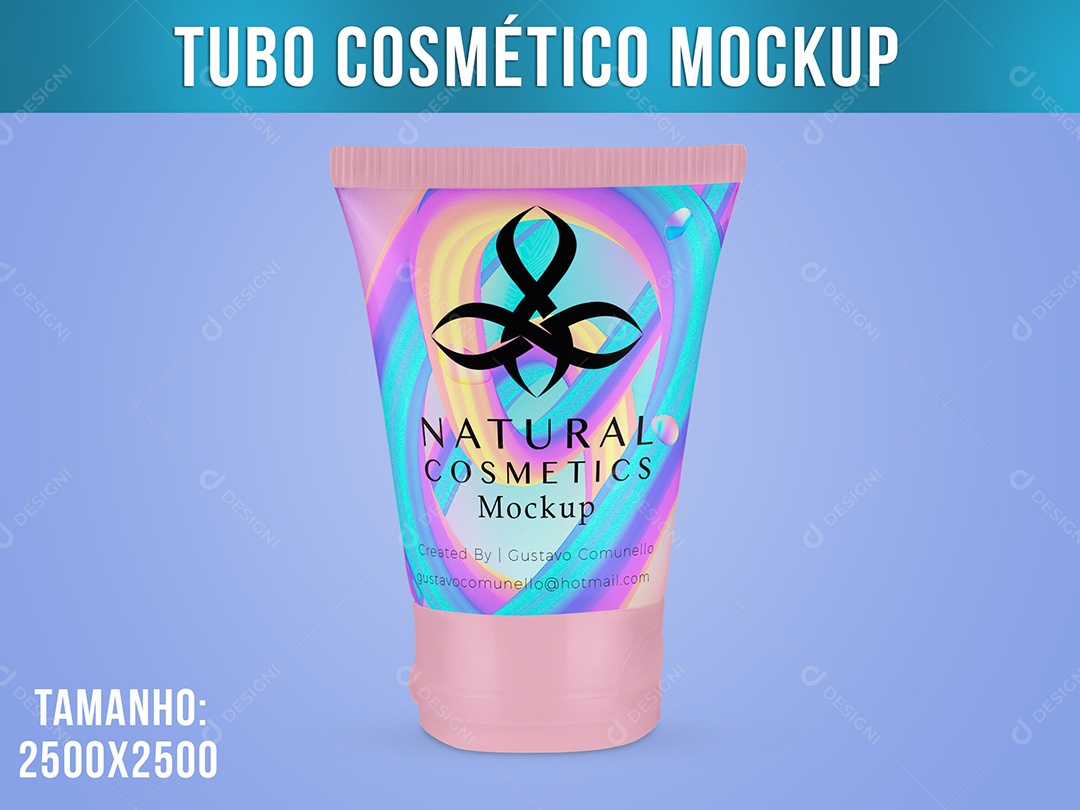 Mockup Tubo Cosmético PSD Editável