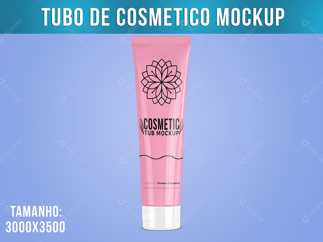 Mockup Tubo Cosmético PSD Editável
