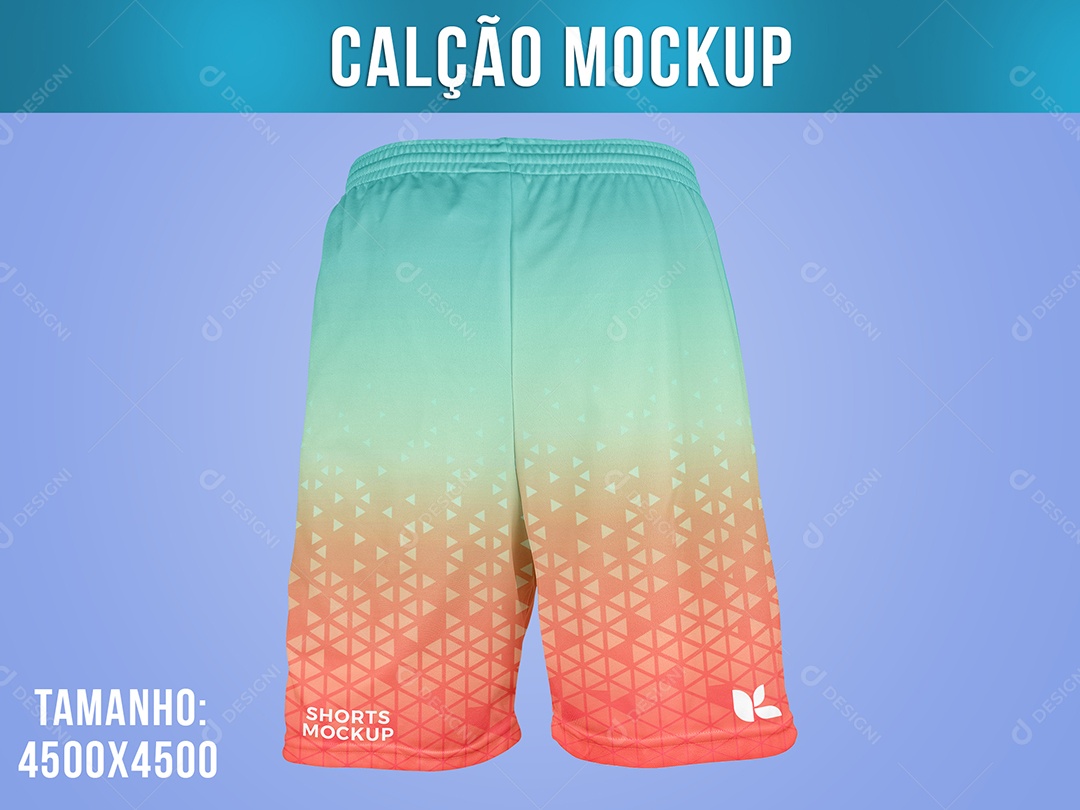 Shorts Mockup Vista Trás Bermuda Calção PSD