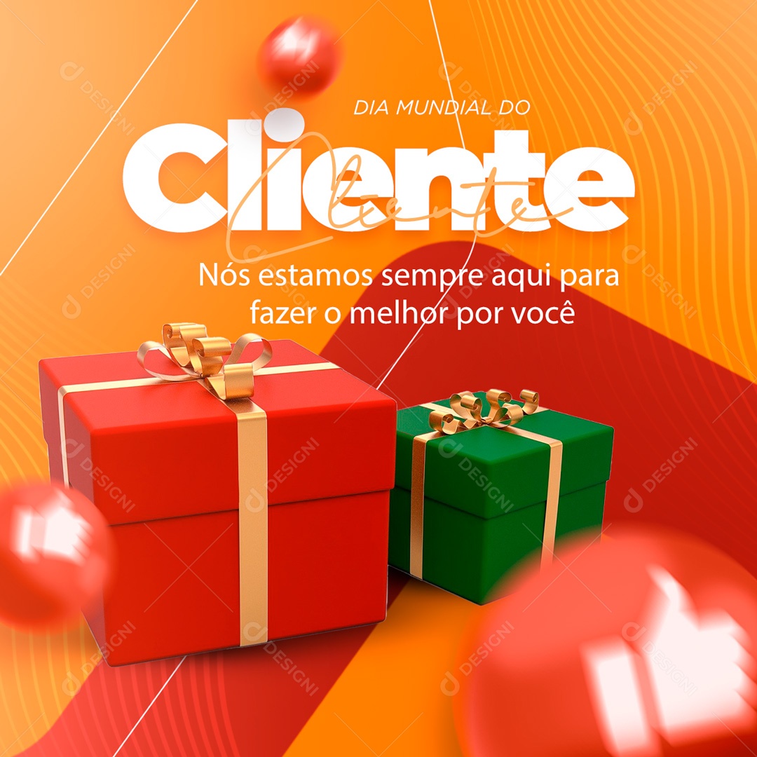Dia do Cliente 15 de Setembro Nós Estamos Sempre Aqui Para Fazer o Melhor Por Você! Social Media PSD Editável