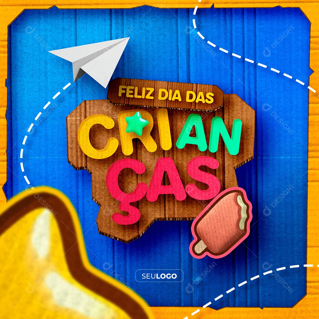 Feliz Dia Das Crianças Data Comemorativa Social Media PSD Editável