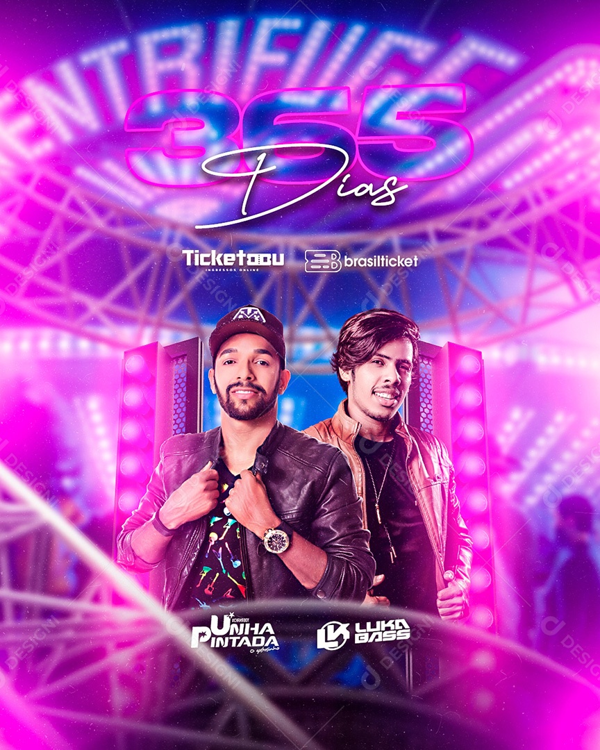 Flyer Show Unha Pintada, Luka Bass Social Media PSD editável