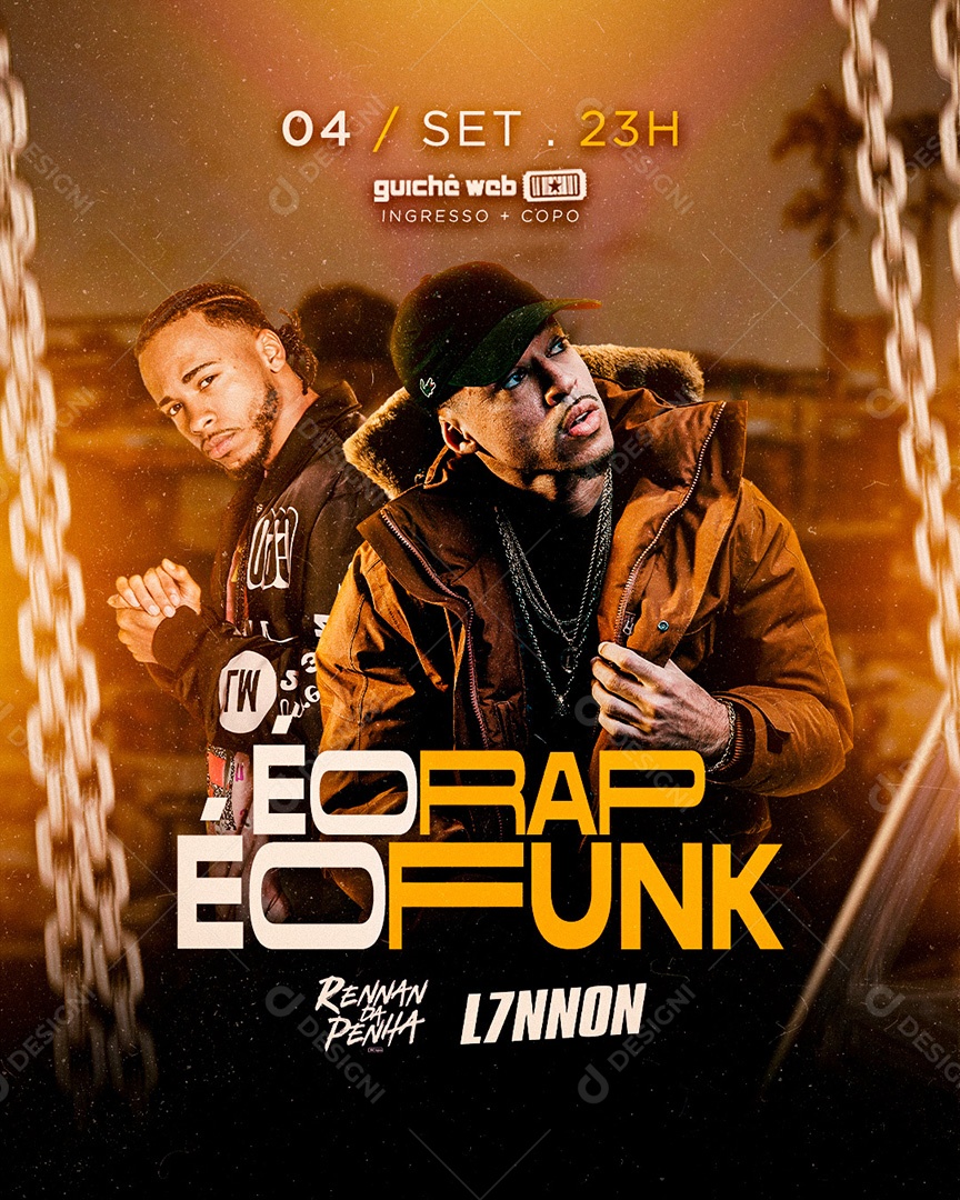 Flyer Show Rennan da Penha Social Media PSD Editável